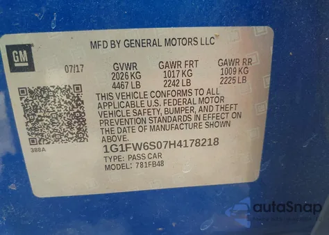 2017 Chevrolet Bolt Ev Lt from USA, damaged, VIN 1G1FW6S07H4178218